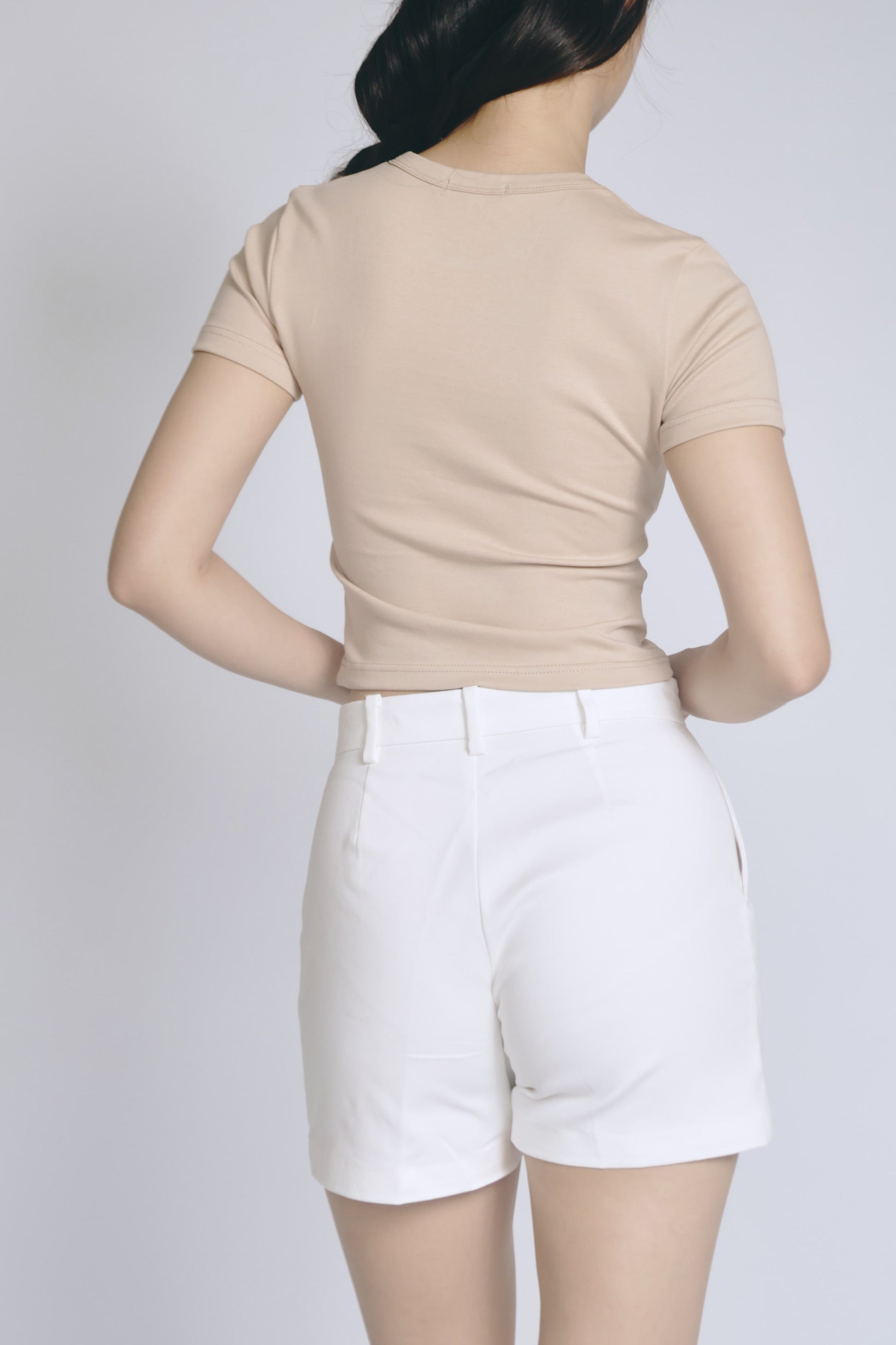 Capsule Alexa Essential Tee - Beige-Back